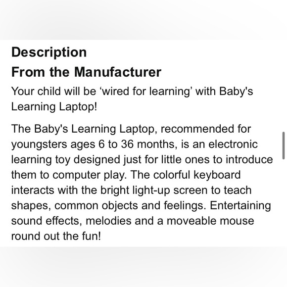 Vtech baby’s learning laptop - Picture 10 of 11